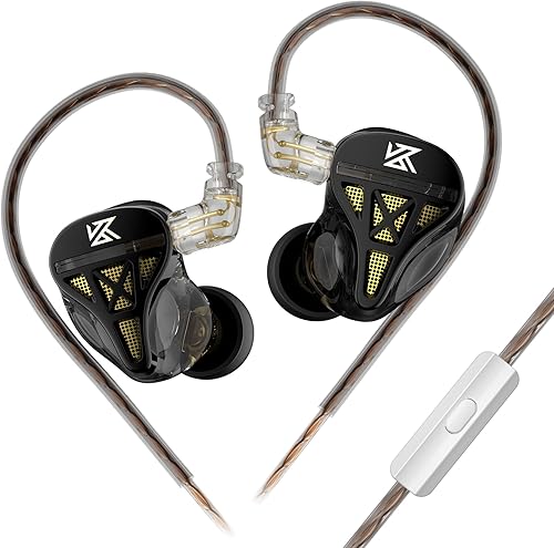 KZ DQS - Auriculares con cable, controlador dinámico, monitor de oído, auriculares semiabiertos de alta fidelidad con graves de 2 pines de 0.138 in
