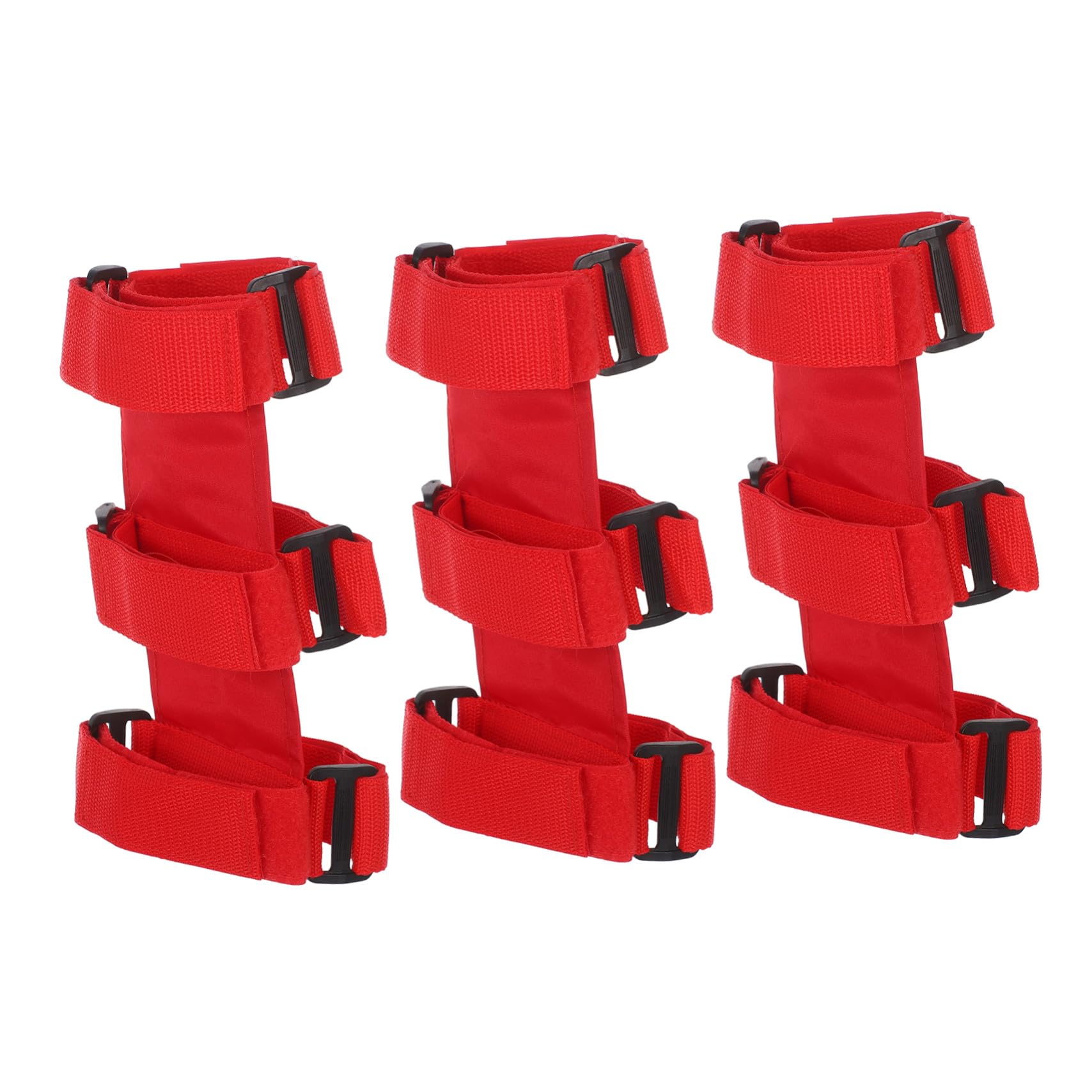 PRETYZOOM 6 Correas Para Extintor Correas De Fijación Para Extintor Soporte Ajustable Para Coche Banda De Nailon Rojo