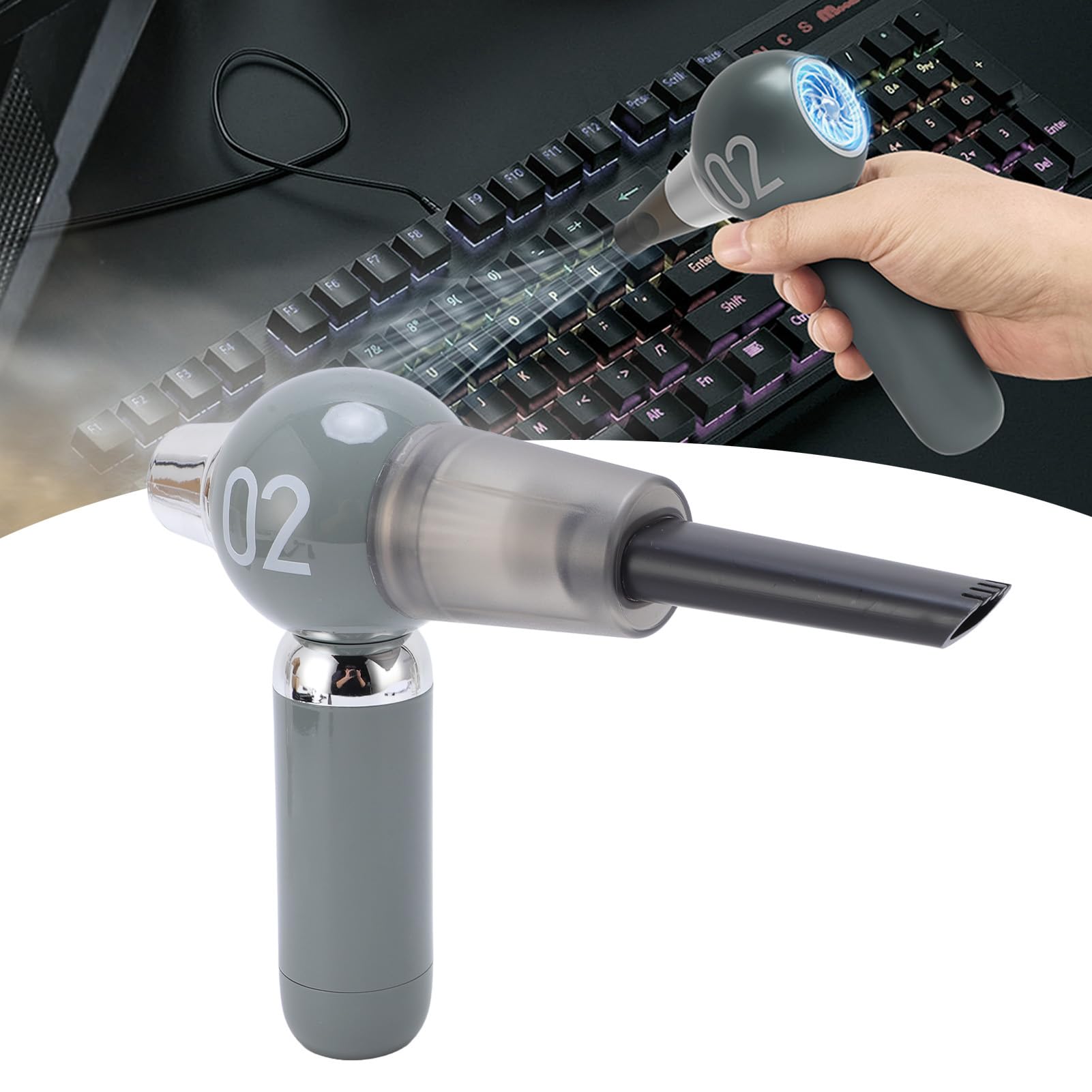 Plumero de Aire Eléctrico 110000rpm 8000mAh Tipo C Recargable