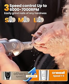oneisall Dog Clippers and Dog Paw Trimmer and Nail Grinder with Low Noise,Dog Grooming kit Suitable for All Hair Types,Waterproof Dog Shaver Supplies for Dogs