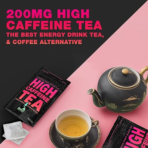 Miniatura 4 de Té de alta cafeína – Té negro de maracuyá altamente cafeinado – Mezcla natural, té de alta energía, alternativa al café con 200 mg de cafeína,