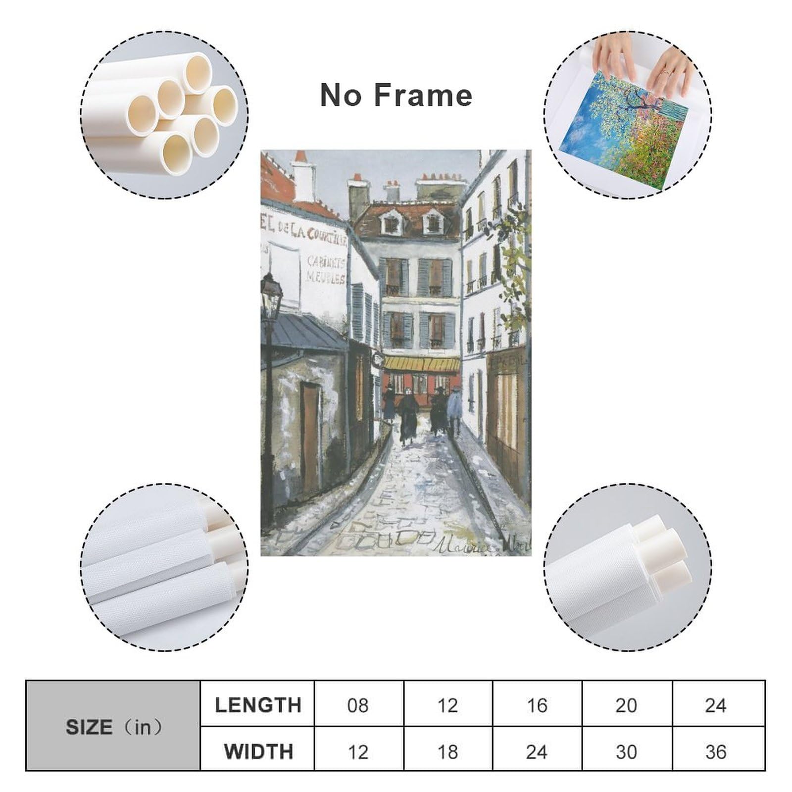 Amazon.co.jp: Maurice Utrilloモーリス・ユトリロ画家の作品（街角1