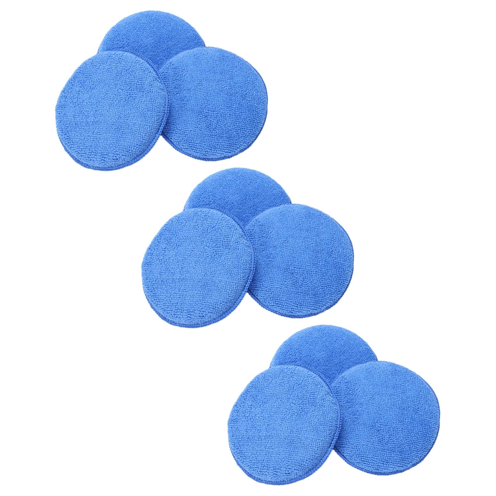 Fegtrty 9 X Microfibre Foam Sponge Polish Wax Applicator Pads Car Home Cleaning