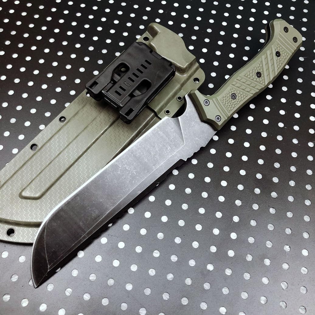 Generico TEERMA H6Z Forgiatura integrata fixed blade Coltello multiuso, Utilizzato principalmente per campeggio, caccia, pesca, esplorazione della giungla, escursionismo