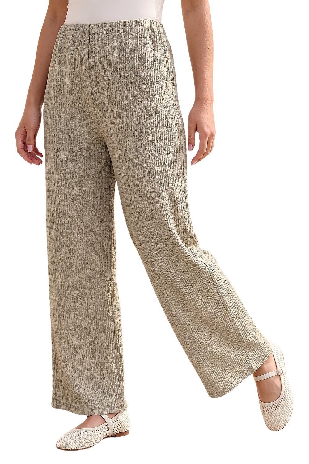 Roman Women's Pale Green Petite Textured Stretch Trouser In Size 14
