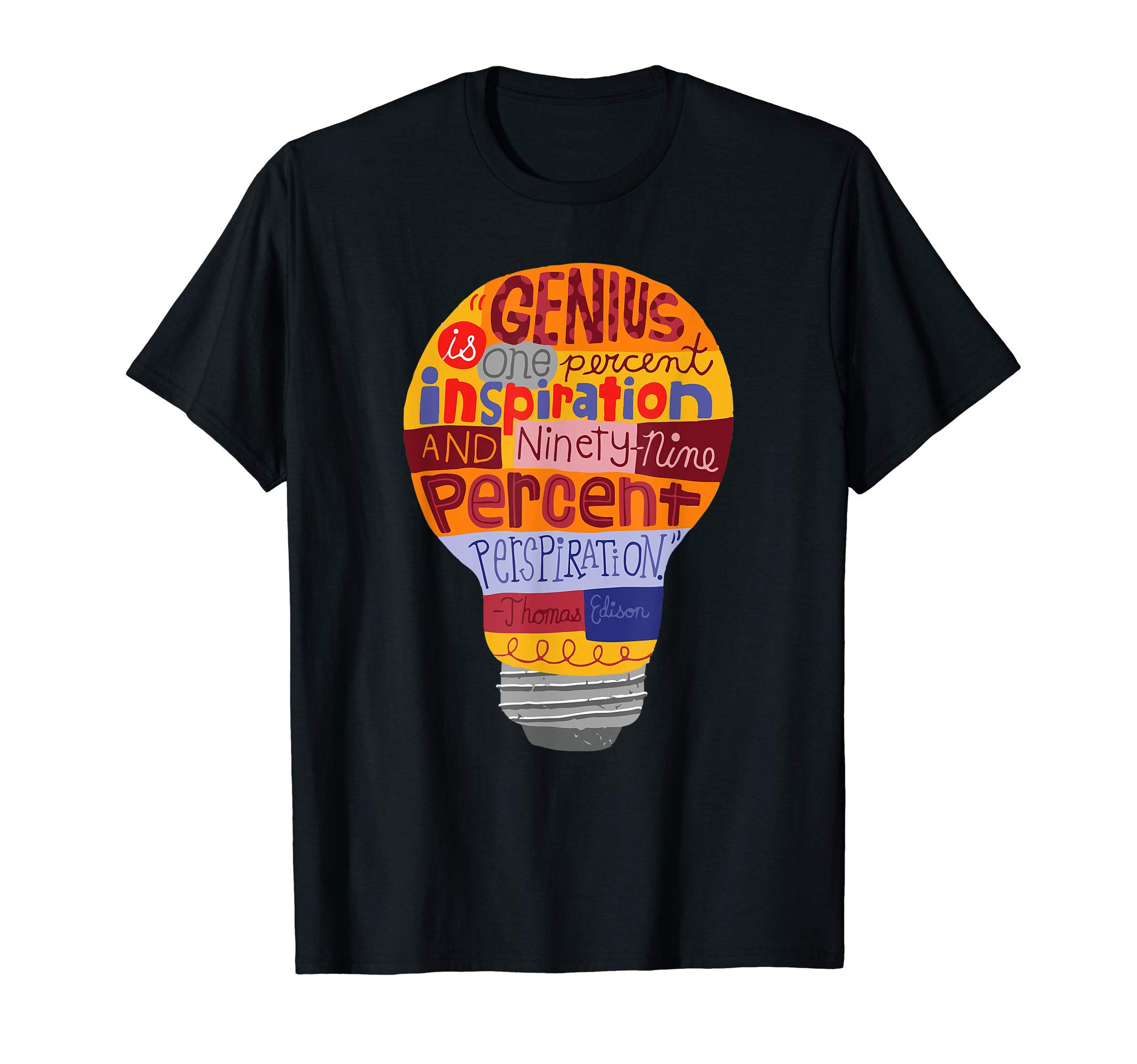 Historical Figures TeesThomas Edison Genius Lightbulb It's Lit T-ShirtOEKO-TEX STANDARD 100