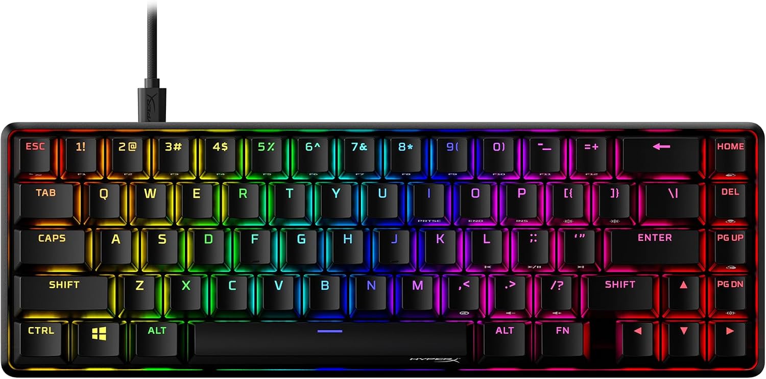 Alloy Origins 65 - Mechanical Gaming Keyboard – Compact 65% Form Factor - Tactile Aqua Switch - Double Shot PBT Keycaps - RGB LED Backlit - NGENUITY Software Compatible