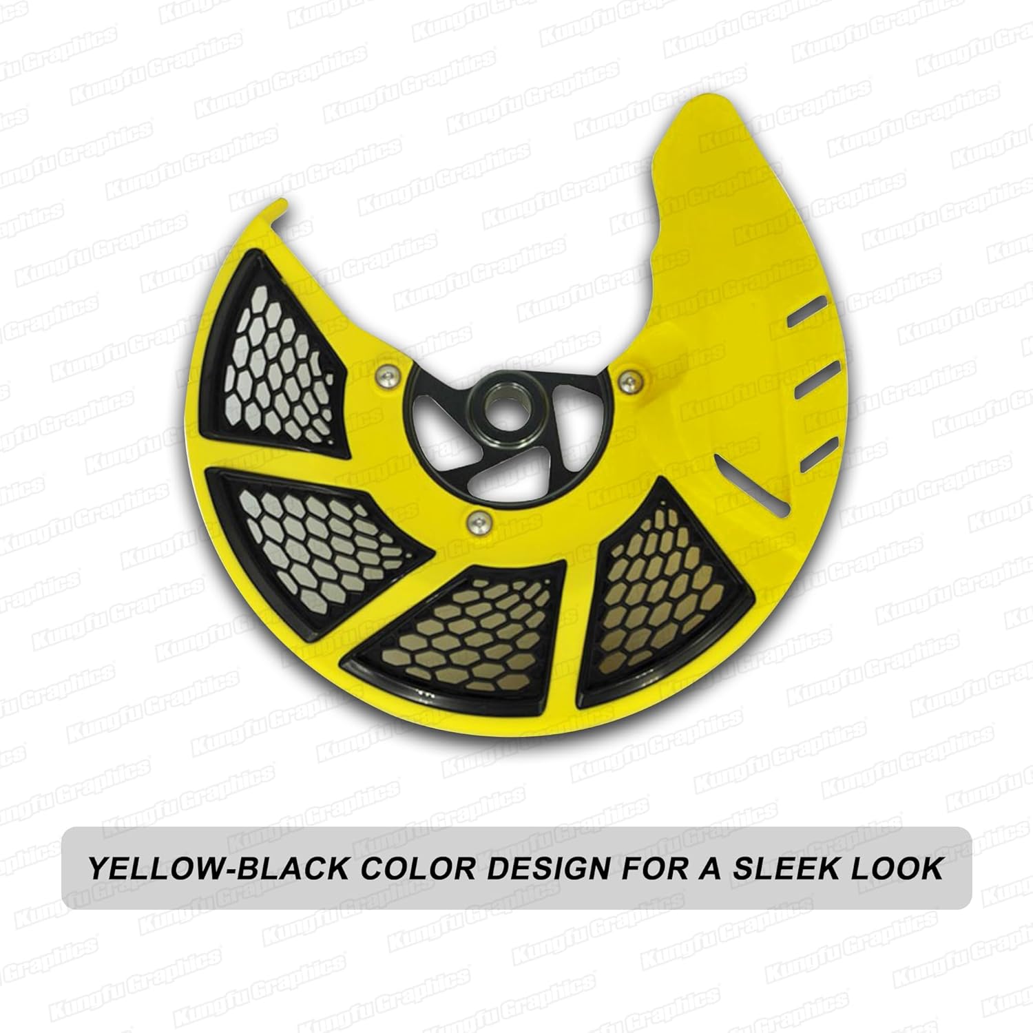 22mm Dirt Bike Front Brake Disc Rotor Guard Cover for SUZUKI RMZ250 2007-2019 / RMZ450 2005-2019 / RMX450Z 2010-2017, Yellow Black