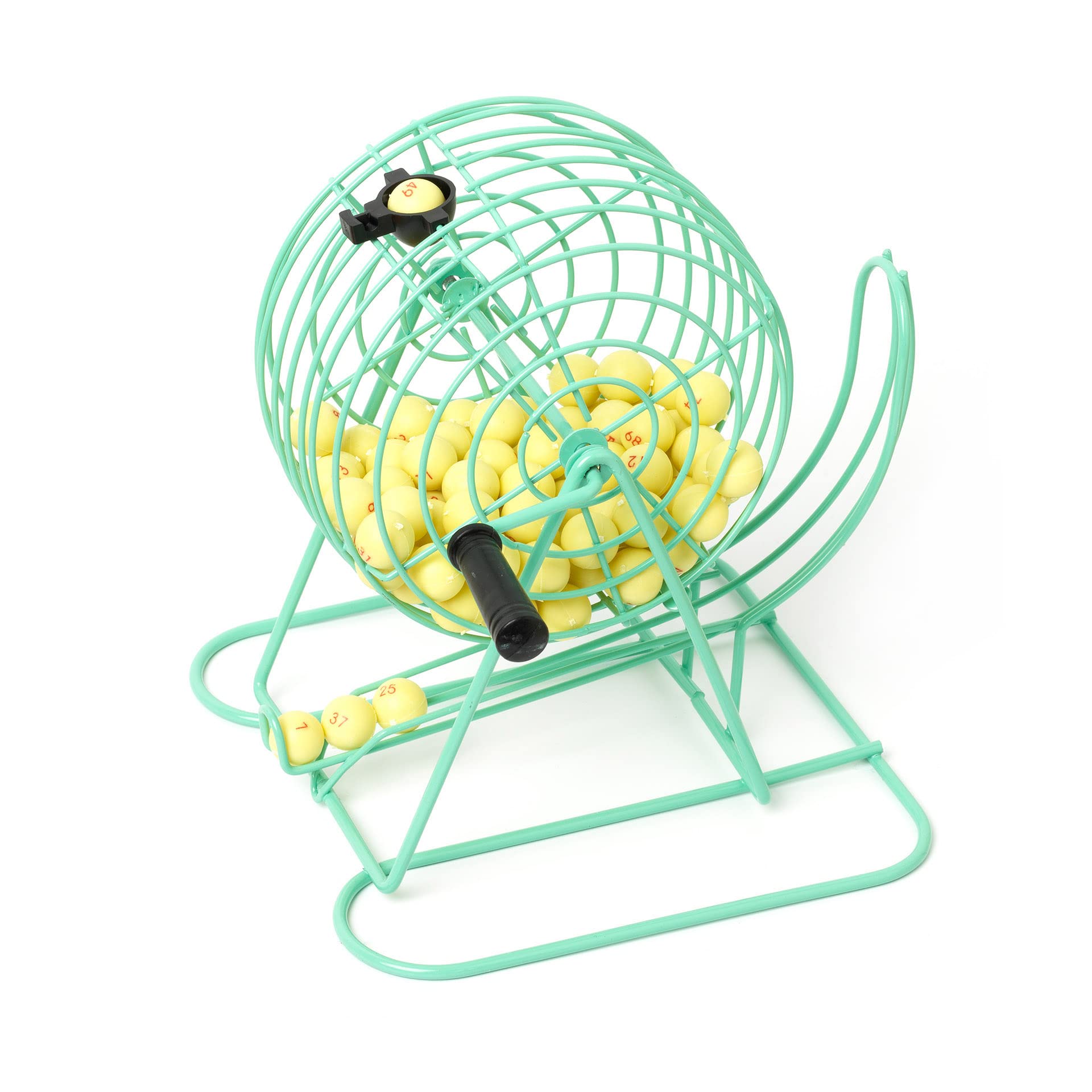 Legami - Tombole Automatique, Comprend Une Boule en métal pivotante, 90 balles numérotées, Le Tableau, 60 dossiers réutilisables, 300 pions marquants et 2 enveloppes en Tissu