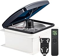 Vista 7 de Ventilador de Techo RV de 12V de 14'' con 10 Velocidades Reversible con Elevación Manual (SIN CONTROL REMOTO)