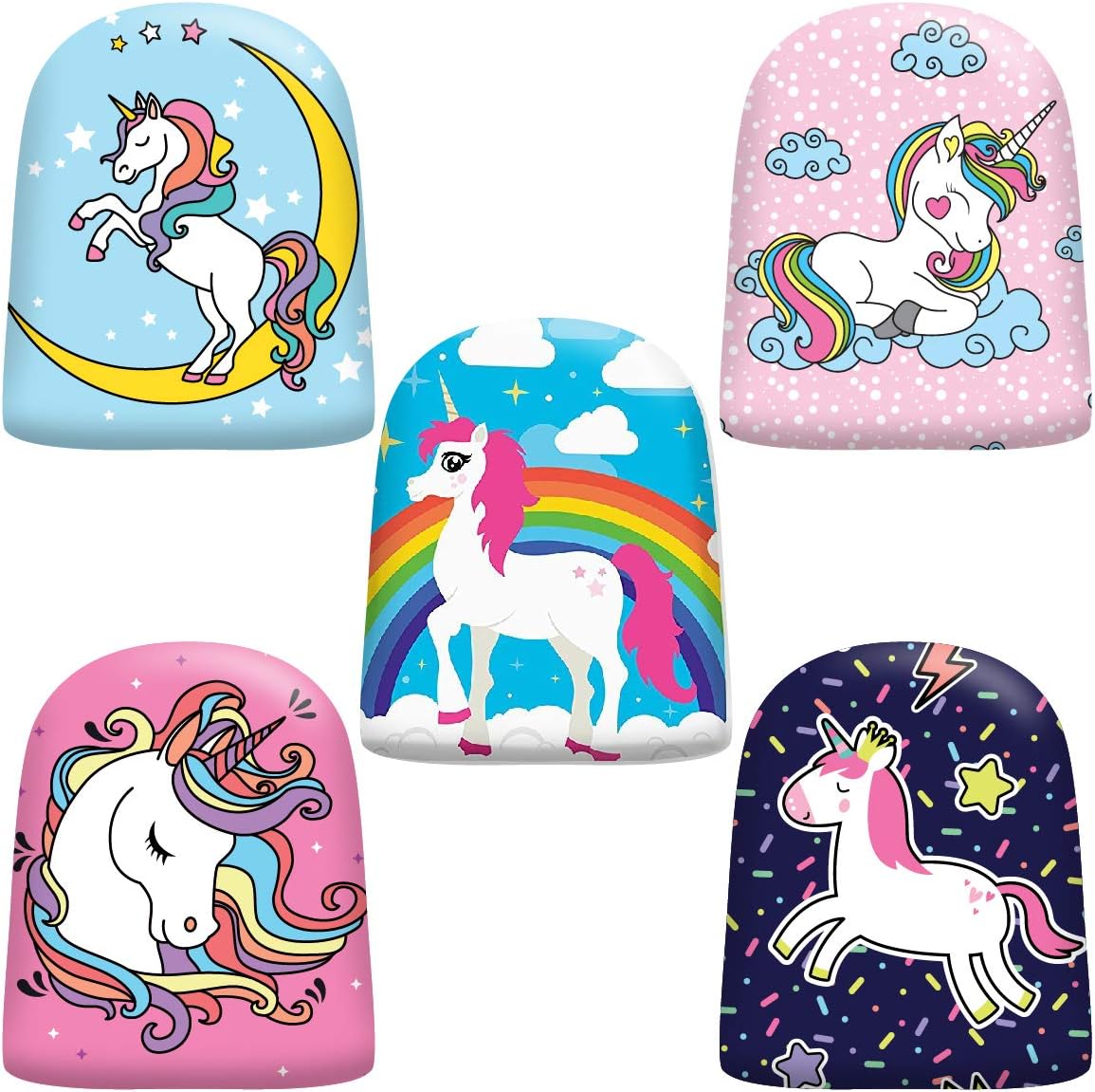 20 Pack Omnipod Adhesive Stickers - Accessory Patches for Omnipod Insulin Pump - Unicorn Designs