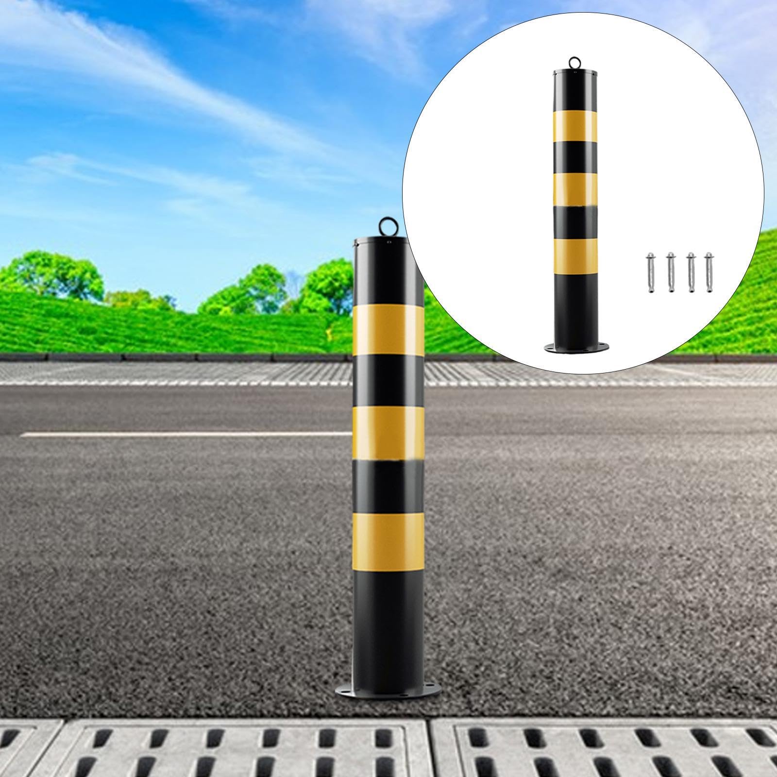 Bolardo de Seguridad de Delimitación Poste de Barrera Y Tubo de Acero con Alta Visibilidad para Guiar El Tráfico Adecuado para Estacionamient, Estilo F