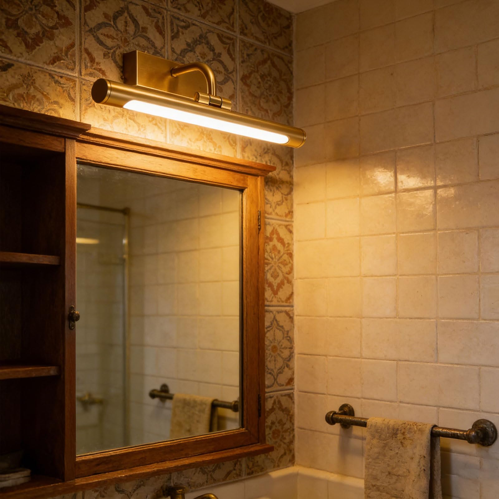 Luz para Cuadros de Pared, Luz LED para Obras de Arte Inalámbrica que Funciona con Pilas con Mando a Distancia, 3 Opciones de Color y Brillo Ajustable, para Salón, Pasillo