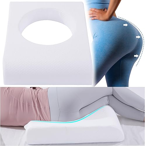 HOMBYS BBL - Almohada después de la cirugía para dormir, almohada de espuma de alta densidad, almohada brasileña de levantamiento de glúteos,