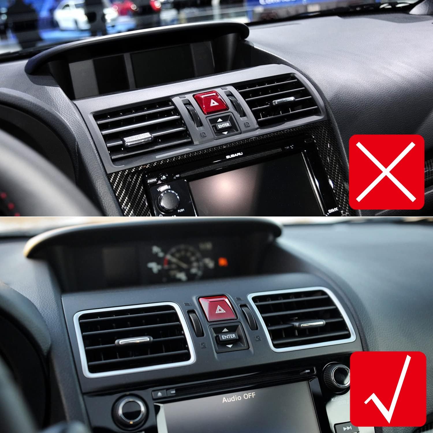 for Subaru WRX/WRX STI 2015-2020 Carbon Fiber Black Car Air Vent Mount Cradle Phone Holder Stand Compatible with Most Smartphones Car Accessories
