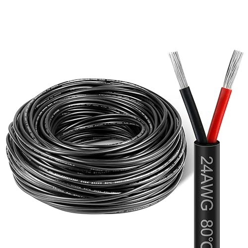 Vista 15 de Cable eléctrico de calibre 18, 8 conductores, cable de cobre estañado trenzado de 100 pies, cable de alambre 18AWG 8 con chaqueta de PVC negro