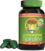 Vista 10 de Pólvora pura de espirulina hawaiana., 732894010048, tabletas 500mg, 1