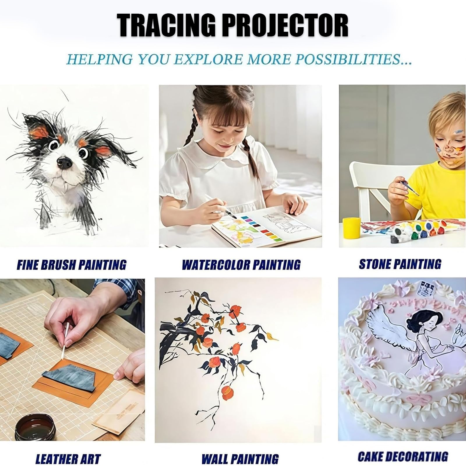 Proiettore Artistico Per Tracciare, Disegnare E Dipingere, Proiettore Smart Sketcher Da Tavolo/parete Con Supporto, Compatibile Ios/android/wifi/usb/hdmi, Strumento Di Schizzo Per Principianti/adulti
