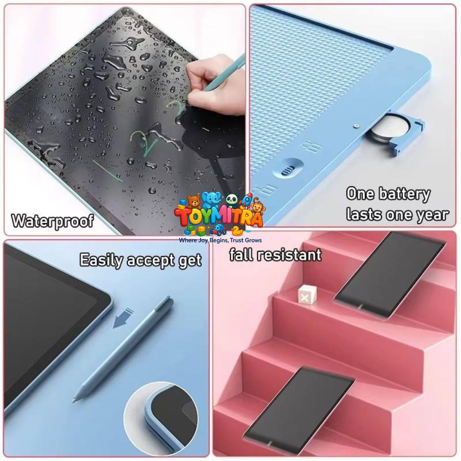 LCD Writing Tablet Slate for Kids 8.5 Inch – Digital Drawing Pad with Stylus,Pen, Rewritable Screen, Educational Doodle Board for Boys and Girls Age 3-10, Portable Learning Toy 1
