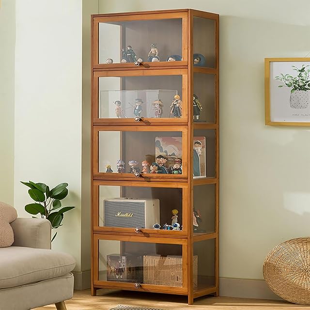 Vitrina de Cristal Hynbdes, Vitrina, Estructura Duradera, sellada y a Prueba de Polvo