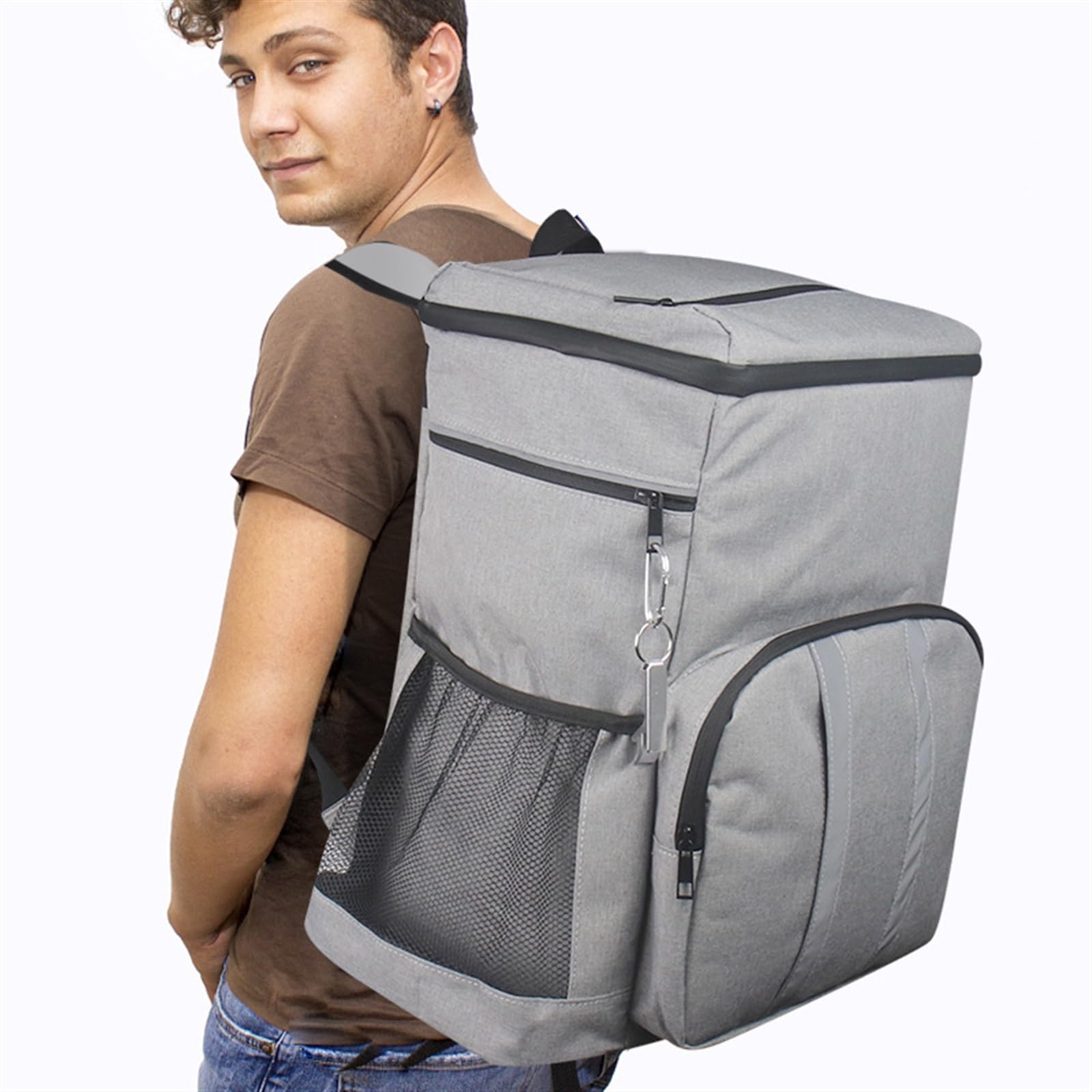 Kosz piknikowy 20 l Oxford torba kempingowa z tkaniny Oxford, plecak outdoorowy z podwójnym ramieniem, fajna, świeża, chłodna, kempingowa torba piknikowa, zestaw plecaków piknikowych