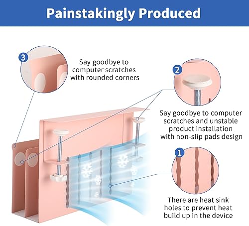 Miniatura 5 de LUKETURE Almacenamiento lateral de escritorio, organizador colgante de acero de 2 niveles, organizador de escritorio lateral sin taladro, soporte
