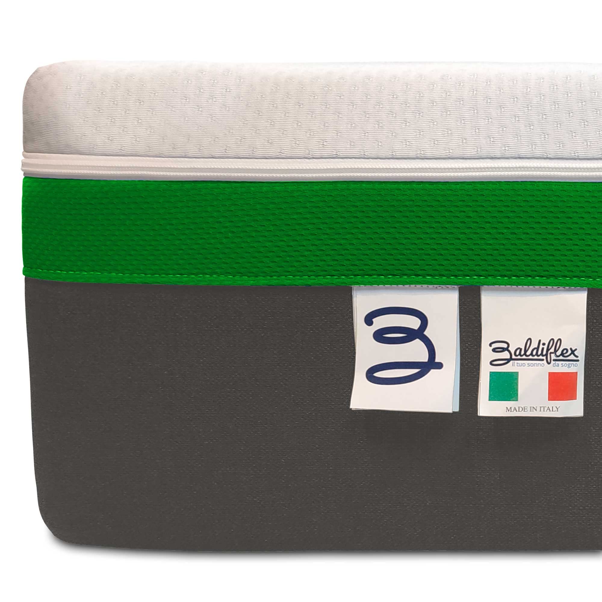 Baldiflex Mojito Big Matratze für Einzelbett, Memory-Schaum, ausziehbar, medizinisches Gerät, Größe 80 x 190 cm, Höhe 30 cm