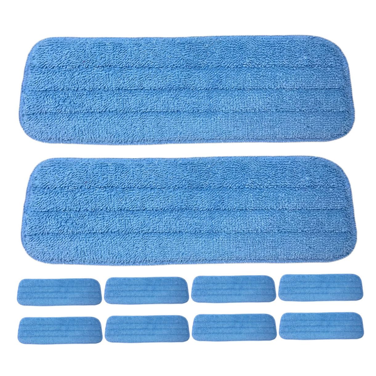 Baluue 10pezzi Panni Riutilizzabili in Microfibra Lavabili Per Pulizia Di Pavimenti Superfici Dure Ricariche Per Testine Di Mop Spray