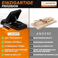 Fairfield Egércsapda Készlet [8 db] - Állatbarát Ütőmechanizmus + Nem Mérgező Csalétek - Újrahasználható Egérfogó Otthonra és Kertbe 3