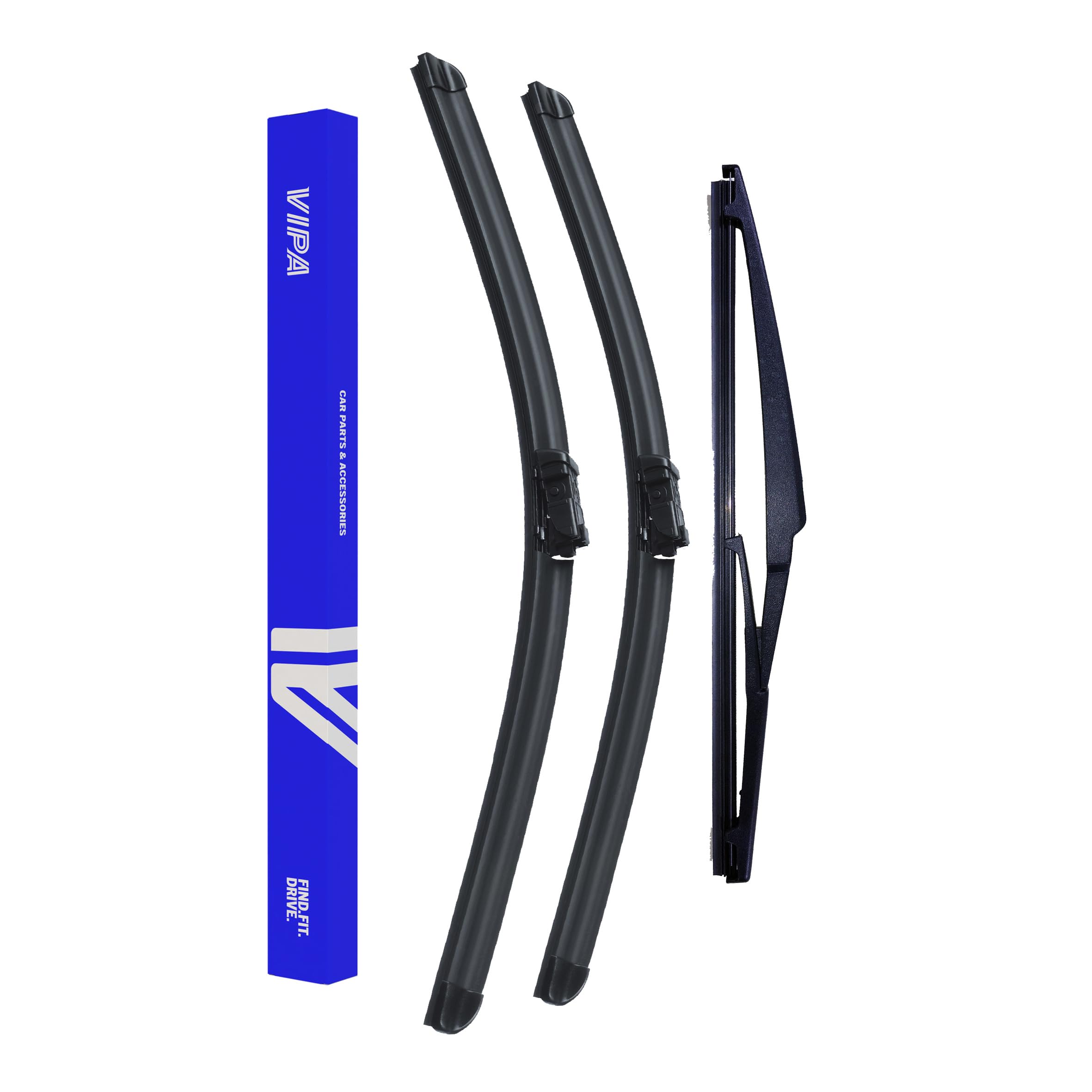 Vipa Car Parts Premium Wiper Blade Set | fits: TOYOTA AVENSIS Estate (Feb 2009 to Apr 2018) | All-Weather Performance | Durable, Streak-Free Windshield Wipers | Easy Installation