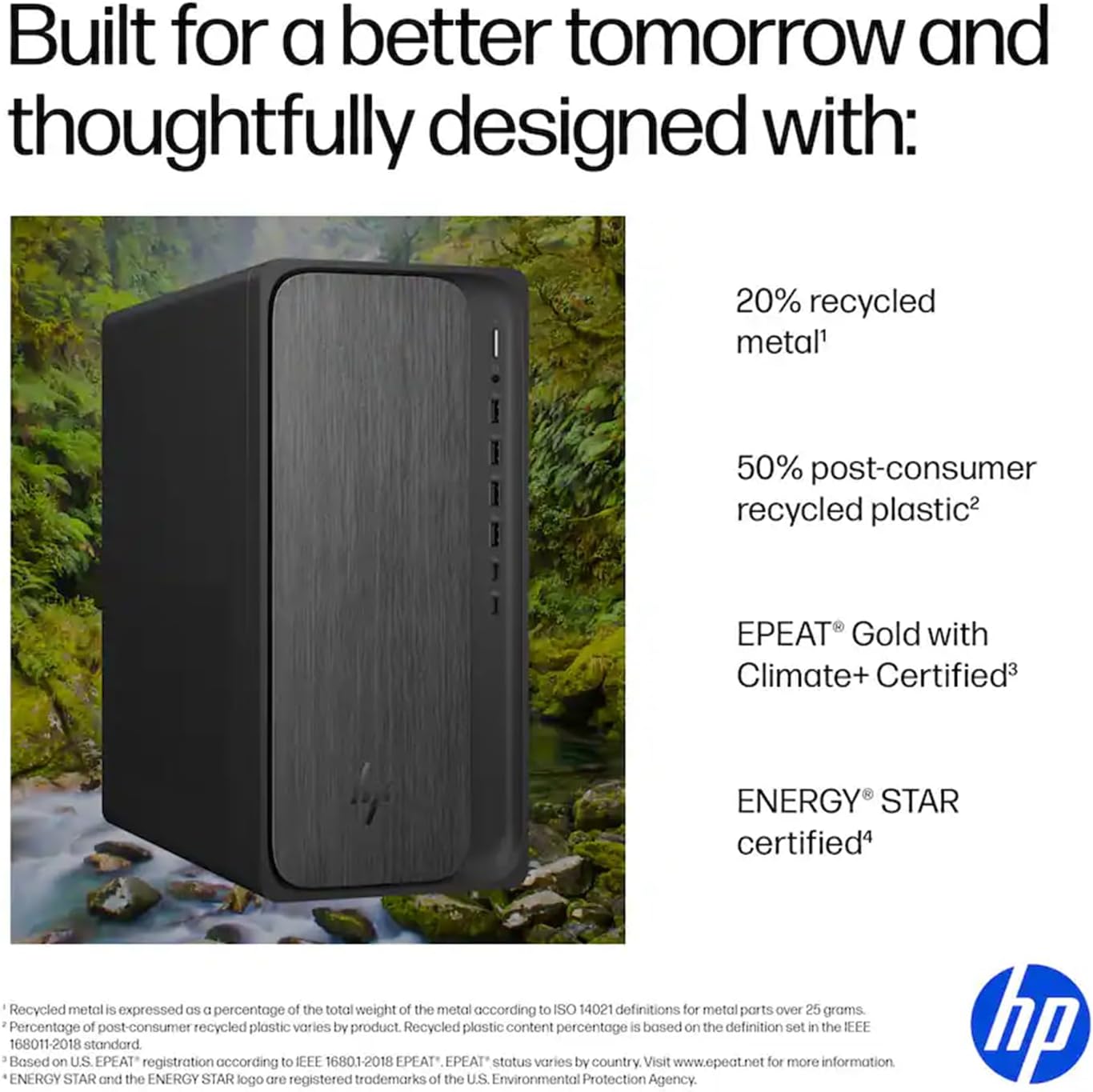 HP OmniDesk Tower Desktop Computer • 8-core AMD Ryzen 5 8500G Processor • 16GB DDR5 • 1TB Storage (512GB SSD + 512GB External) • HDMI + DP • Wi-Fi 6 • Wireless Keyboard & Mouse • Windows 11