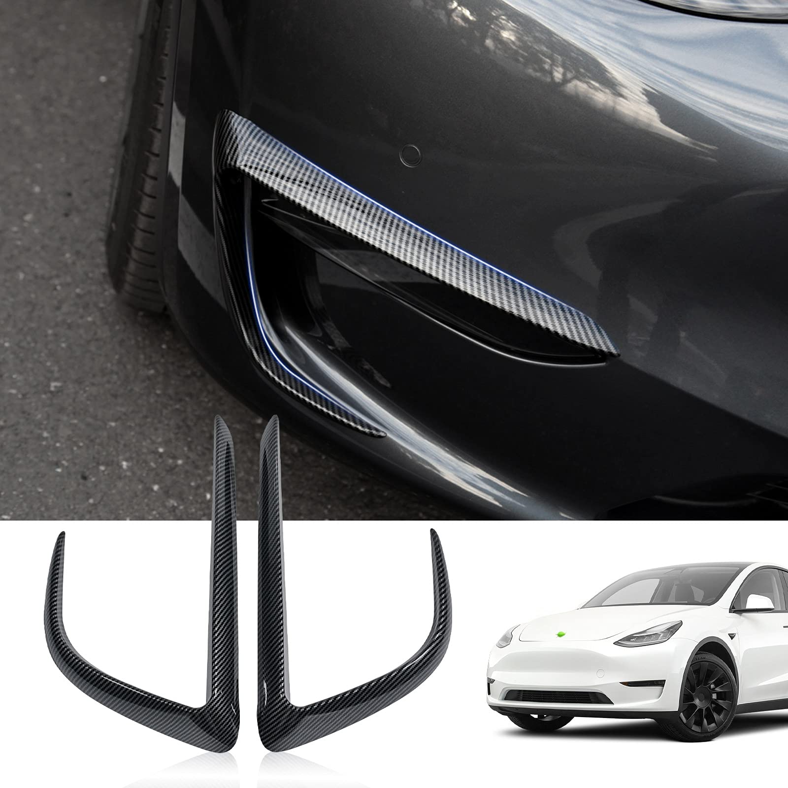 Buy Mixsuper Front Fog Light Trim Cover for 2021 Model Y Fog Light