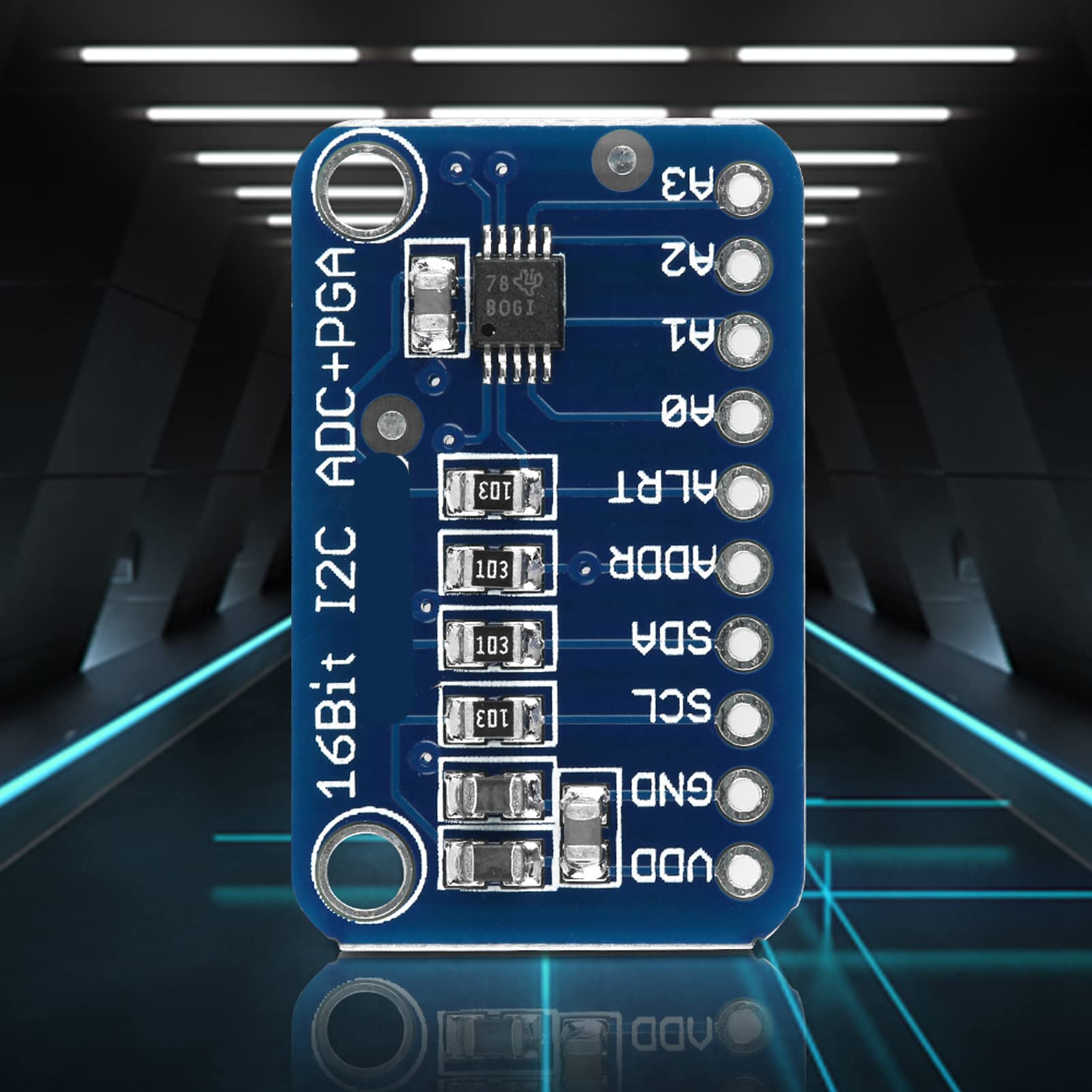 16 Bit 12C PGA Konverter mit Programmierbare Gain-verstärker Hohe präzision ADC Converter Development Board Kompatibel