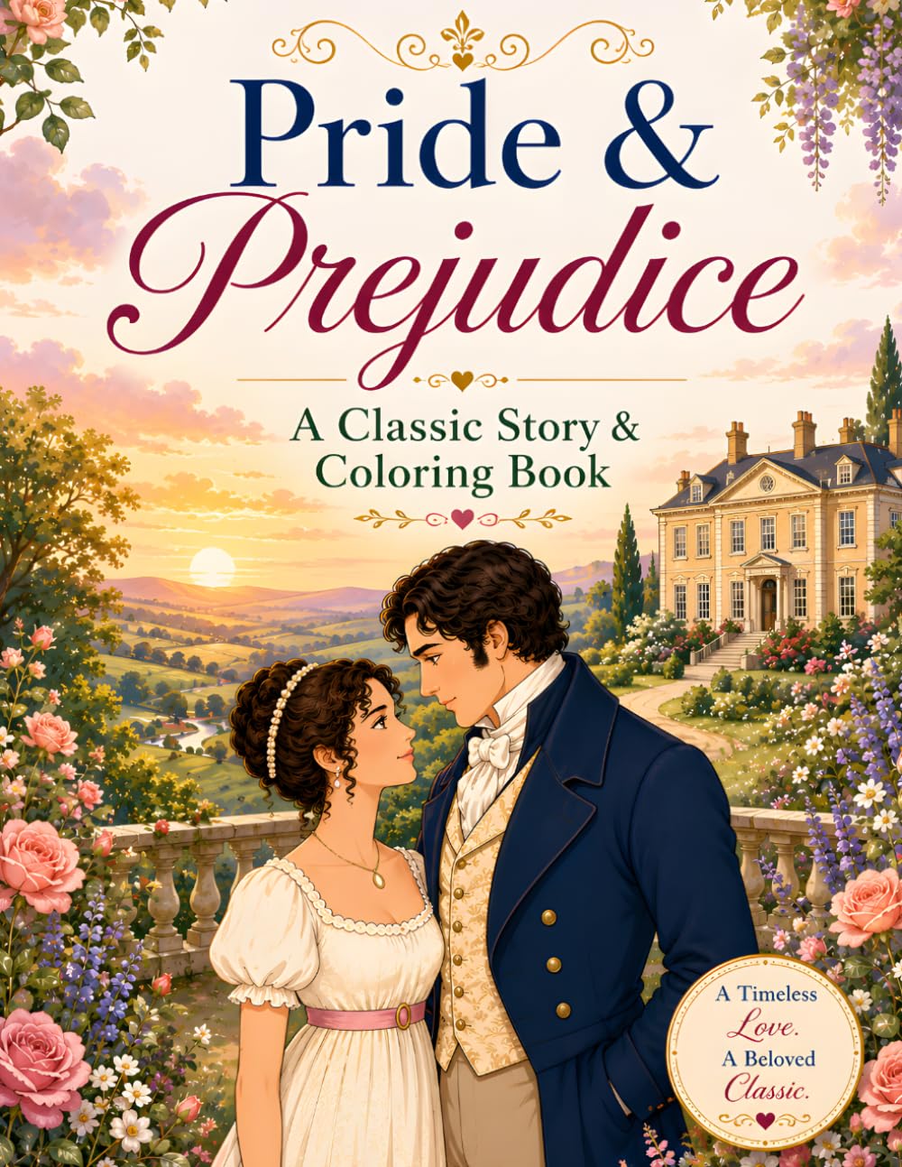 Pride & Prejudice: A Regency-Inspired Coloring Book for Teens & Adults (Timeless Tales Coloring Collection)