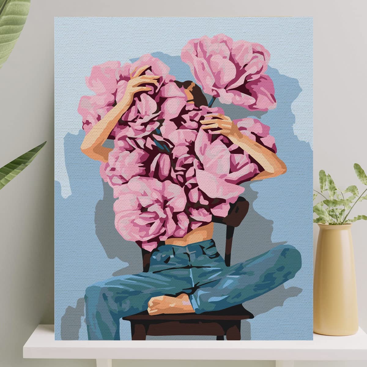 Palmiye Hobi Sanat Sayılarla Boyama Tuval Seti Fırça Boya Dahil (Çıtalı) 40x50 CM - Demet