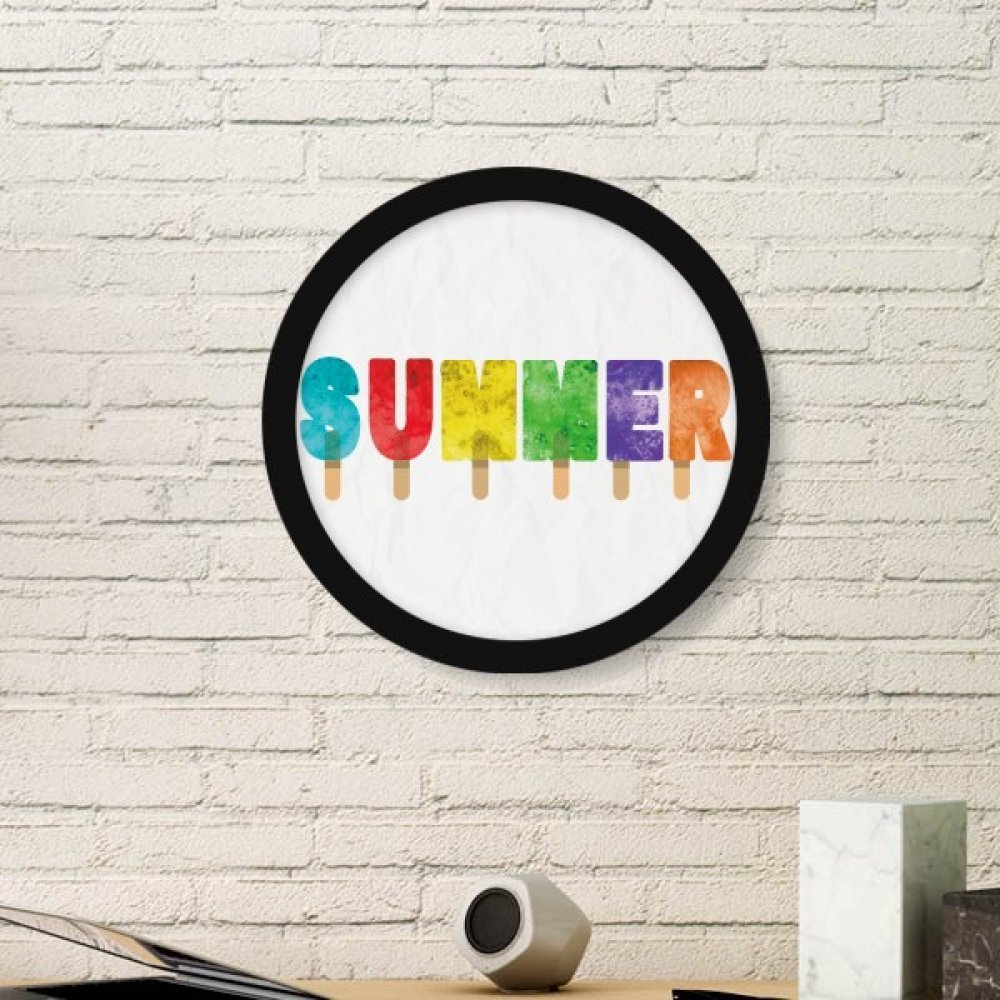 Esquimaux glace peinture d'art cadre en bois ronde DIYthinker été design