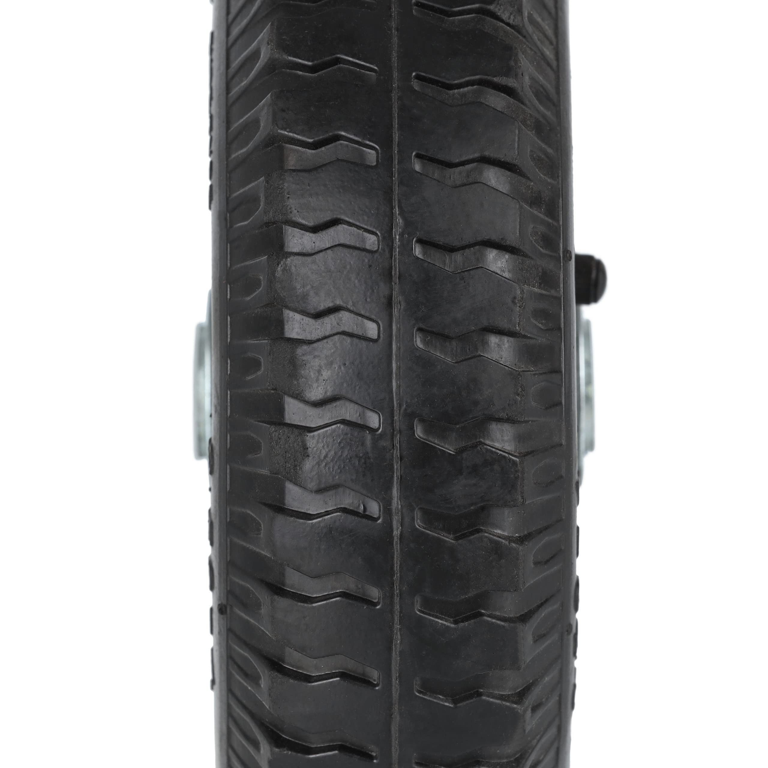 Relaxdays Set de 2 Ruedas Carretilla, 2.50-4, Neumático de Repuesto, 2 PR, Llanta de Acero, hasta 100 kg, Negro/Plateado
