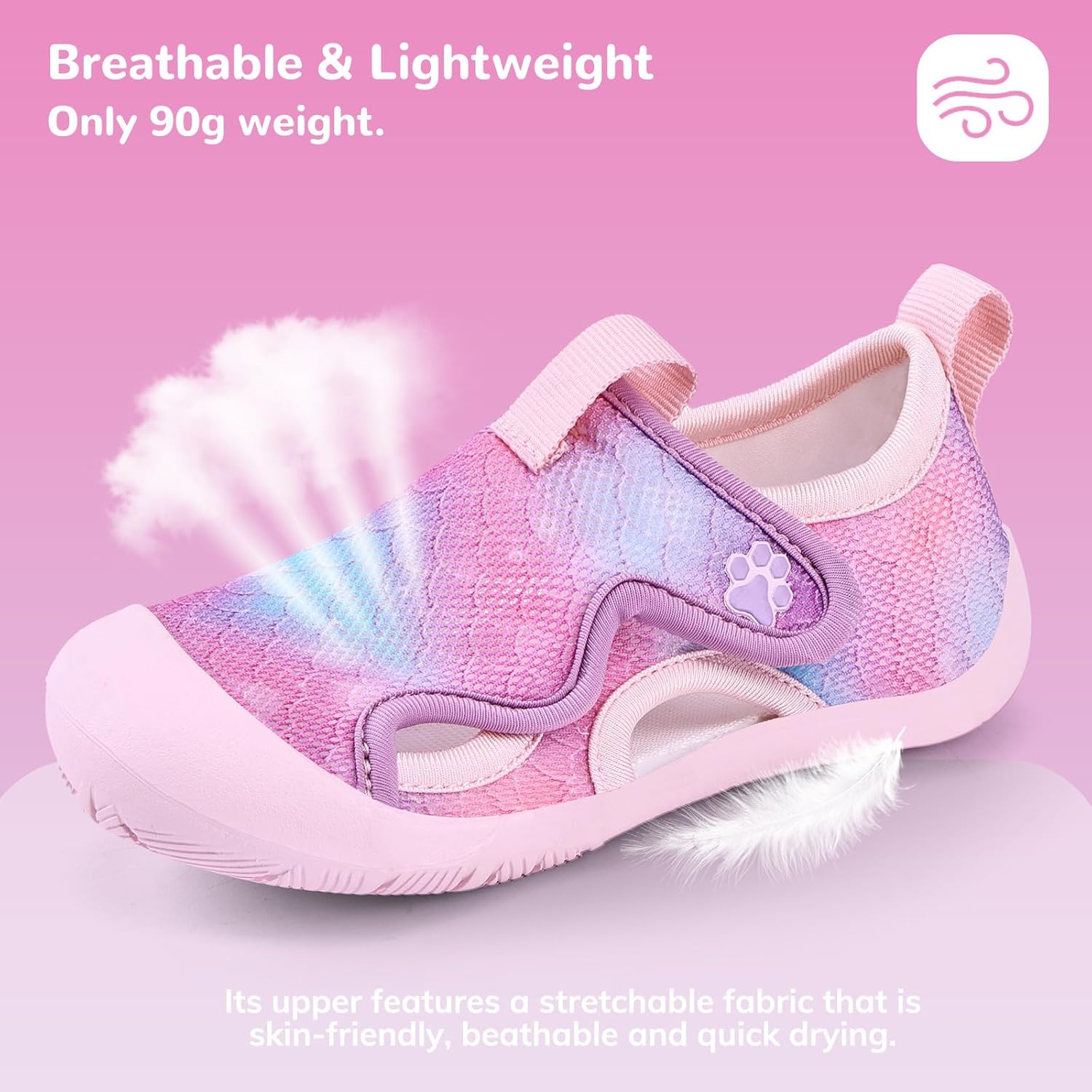 WateLves Toddler Wide Barefoot Water Shoes Kids Quick Dry Beach Shoes Girls Boys Non-Slip Aqua Athletic Sneakers for Hiking Swim Kayak Sport Accessories, Camping Essentials