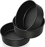 Vista 10 de P&P CHEF Molde para pasteles de 9.5 pulgadas, antiadherente, redondo, para hornear, juego de moldes para tartas para cumpleaños, bodas, 2.94