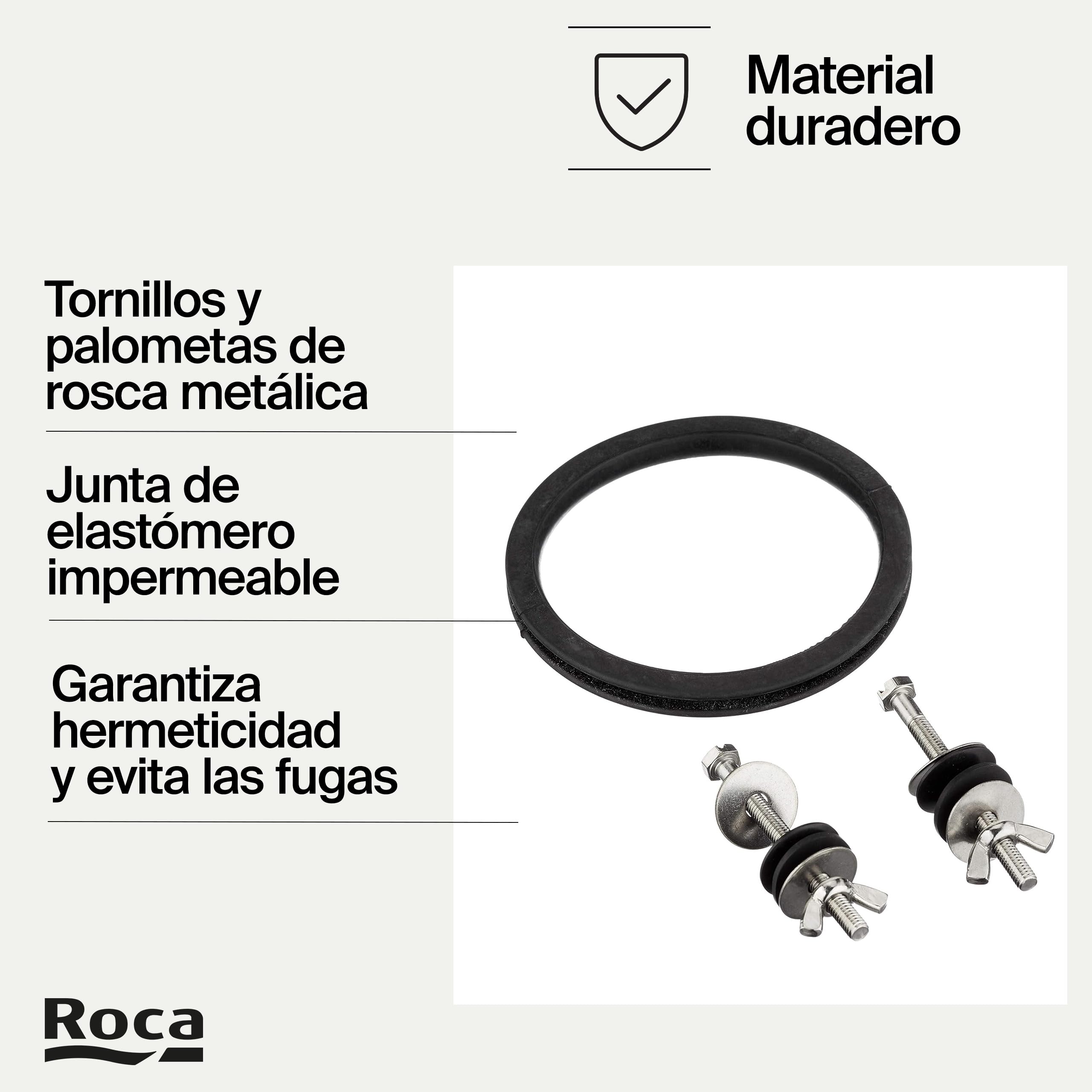 Roca AV0008000R - Fijación y junta de Plástico para taza tanque Esférico varios modelos Roca
