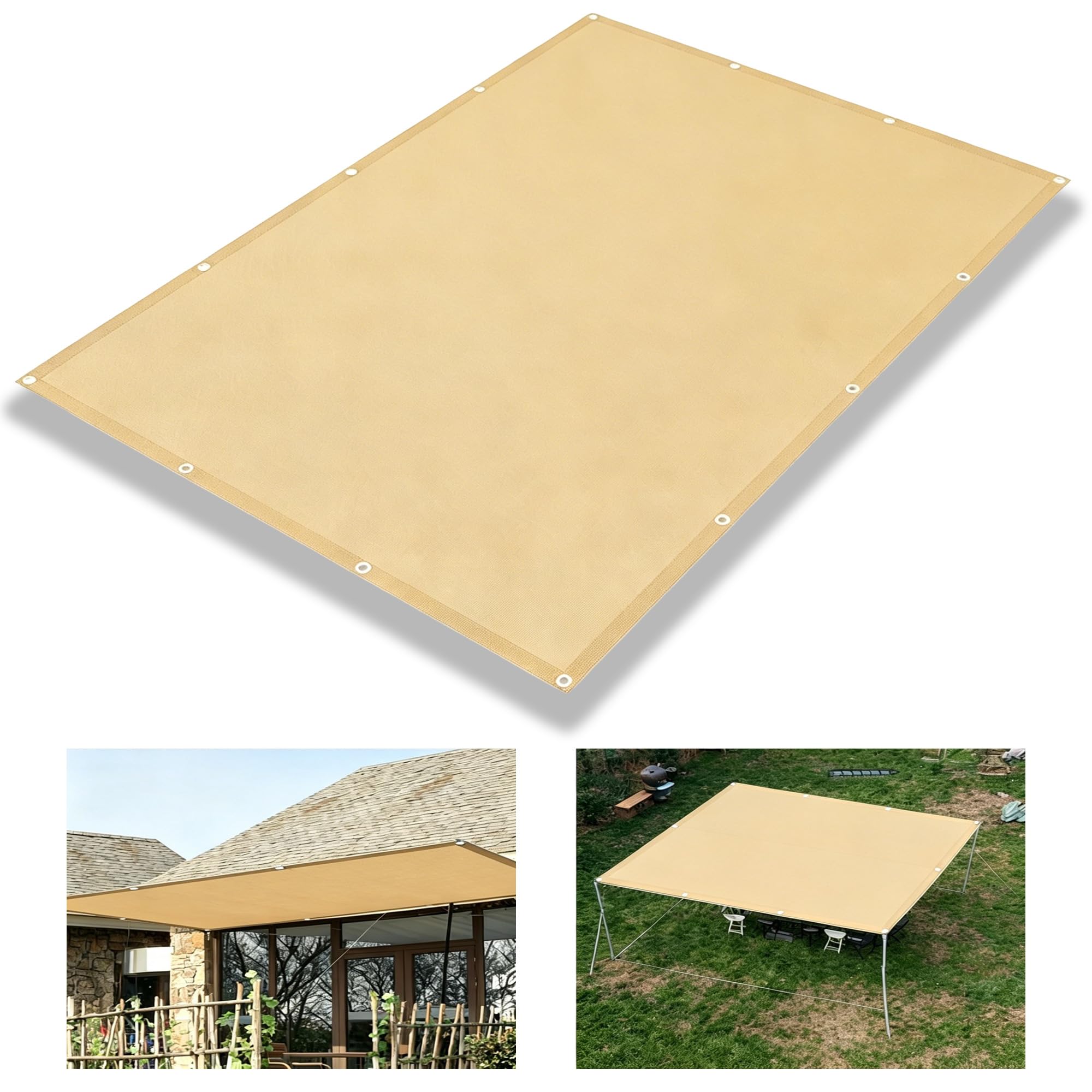 Prostokątny wodoodporny żagiel przeciwsłoneczny 4x5M żagiel zacieniający prostokątny 500 x 400 cm płótno zacieniające zewnętrzne promieniowanie UV ochrona przed warunkami atmosferycznymi i trwała