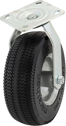 Miniatura 2 de Marathon - Rueda giratoria de 80in con neumático plano 8 pulgadas Acero cepillado