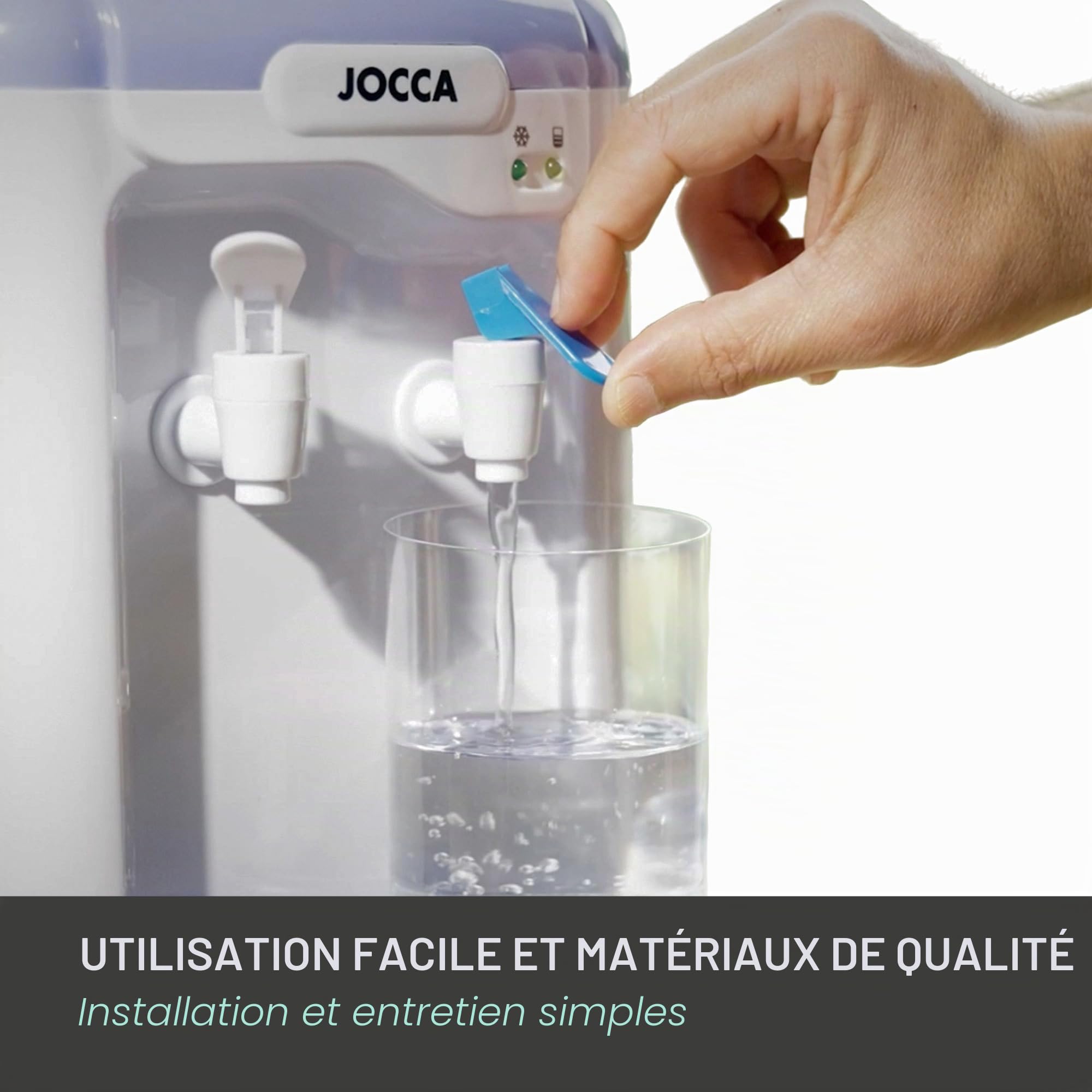 Jocca Distributeur d'Eau 7 Litres Fontaine à Eau sans BPA Blanc Violet 24,5 x 23 x 34 cm