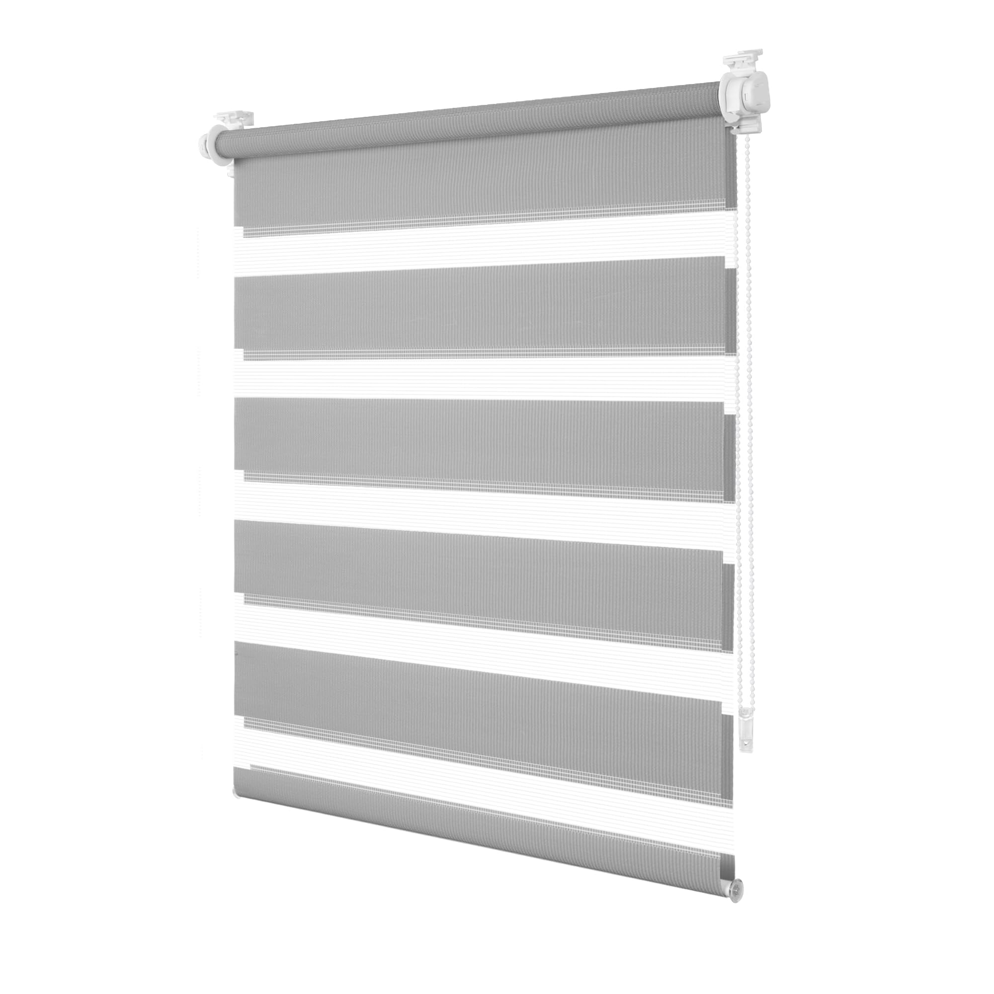 TFSKY Doppelrollo Klemmfix ohne Bohren | 100% Polyester, Lichtdurchlässig & Verdunkelnd, Rollos Für Fenster innen, Stufenlos für Wohnzimmer, Büro