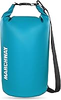 Vista 18 de MARCHWAY - Bolso seco flotante e impermeable 1.32/2.64/5.28/7.93/10.57 galones, parte superior enrollable, mantiene secos equipos de kayak rafting