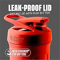 Vista 37 de BlenderBottle Strada Taza mezcladora, botella de agua aislada. de acero inoxidable. con batidor de alambre, 24 onzas, negro