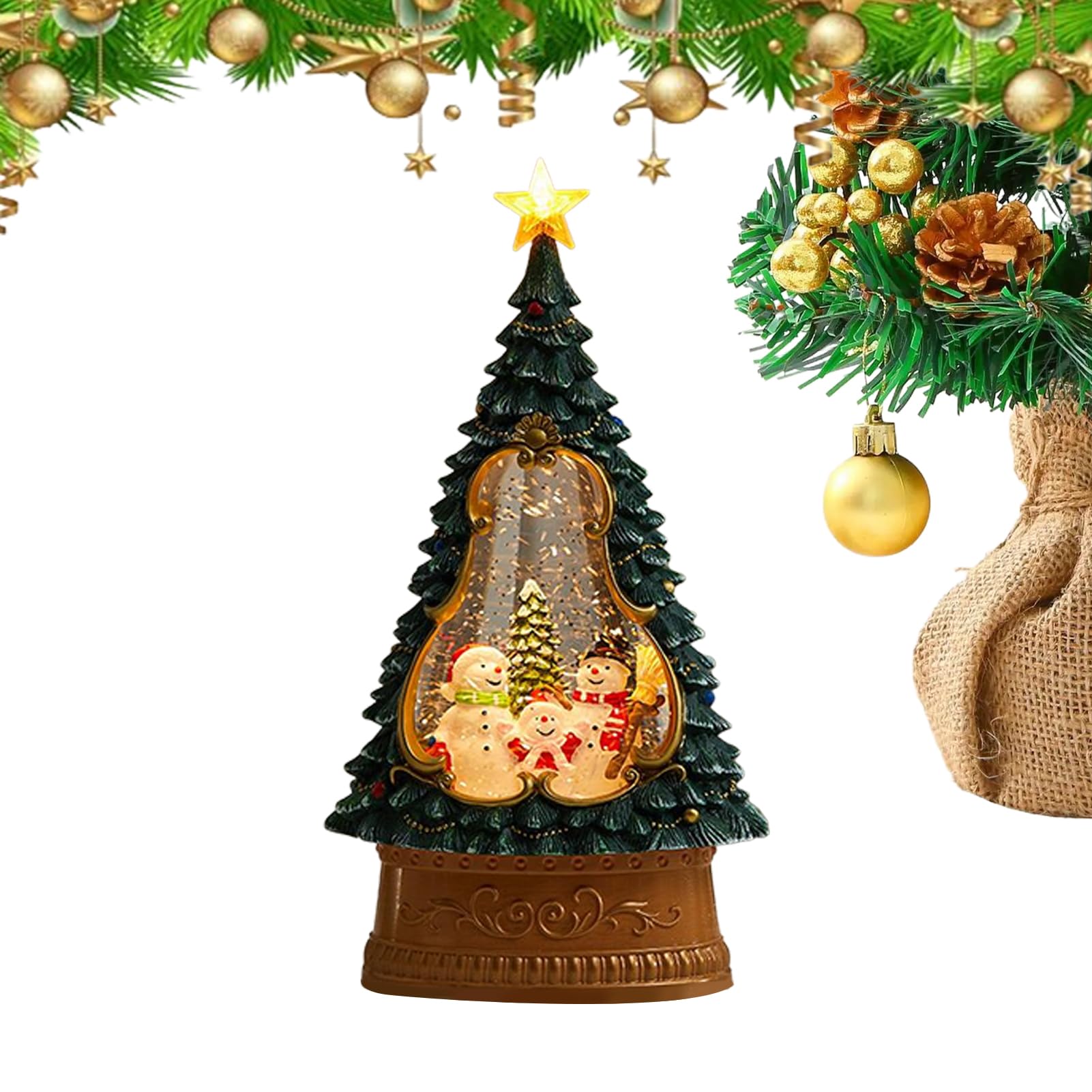Boule À Neige De Noël Minuterie De 6 Heures avec Musique | Lumière Globe à Neige Père Noël Pour Cheminée Salle à Manger Étagère Chambre Appui de Fenêtre Ados