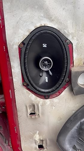 KICKER 6x8 150 Watt Peak Power 4-Ohm 2-Way Thin-Mount Car Audio Speakers (Qty 4