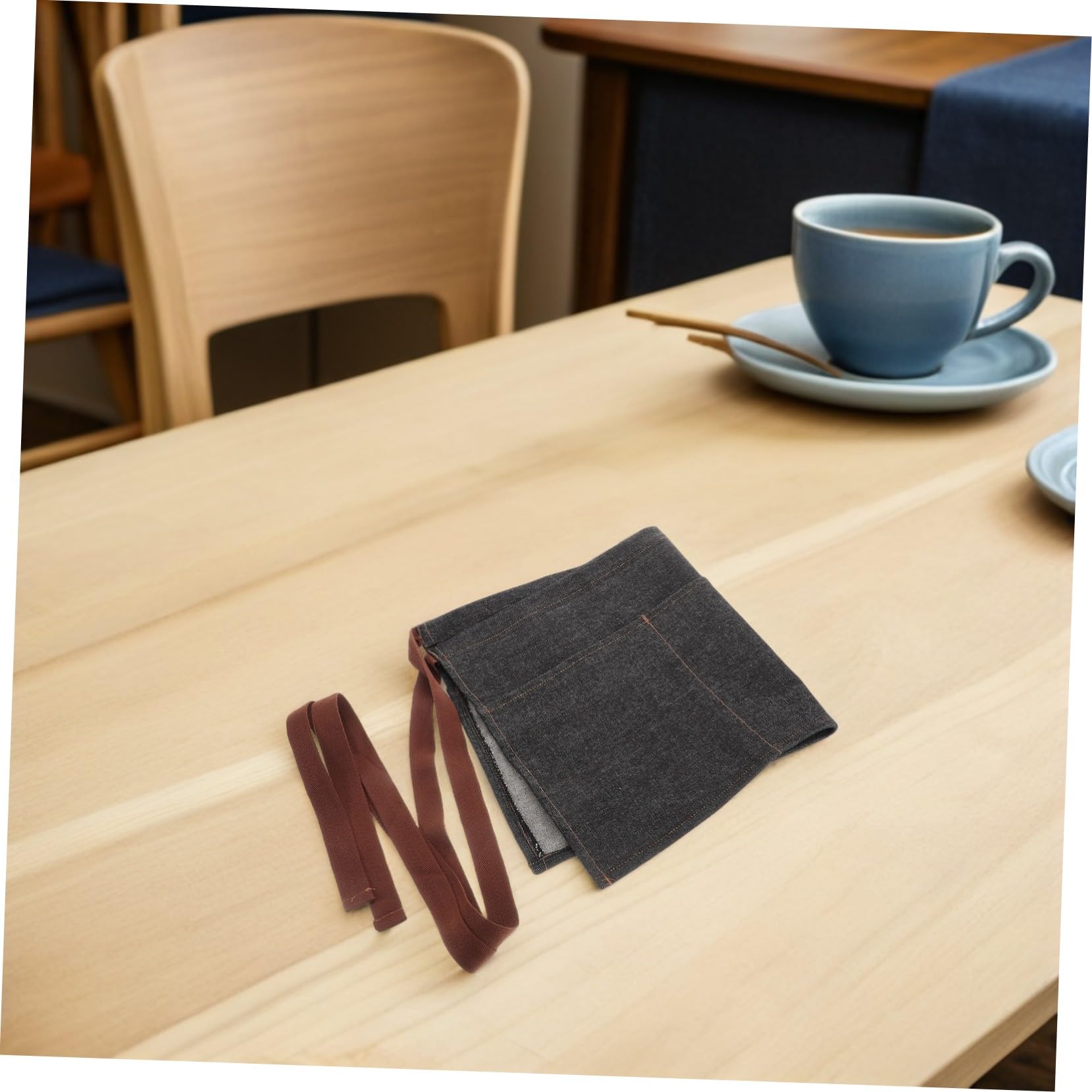 2stücke Kurze Servierschürze aus Denimstoff für Damen und Herren für Servicekräfte in Restaurants Küche und Grillen Verstellbar und Waschbar