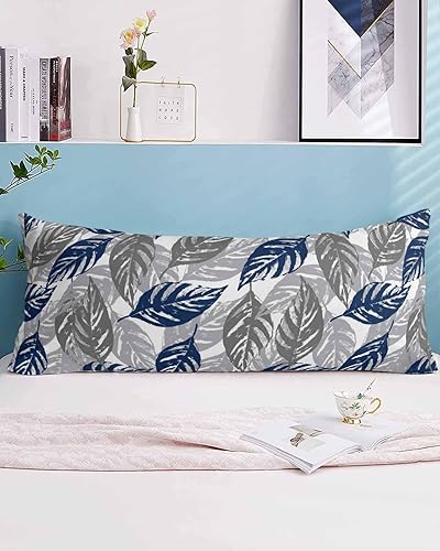 Miniatura 2 de Funda de almohada de cuerpo azul marino y gris, fundas de almohada suaves para cama, fundas decorativas de lujo para sofá sofá largo lumbar con